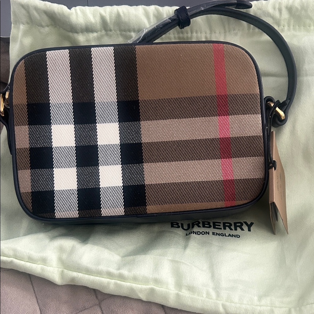 Burberry Navy Blue Camera Crossbody Bag